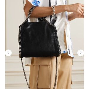 Stella McCartney mini Falabella Black Chain-Trimmed Women's Bag Black